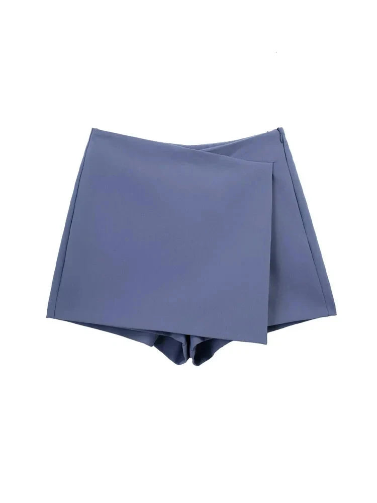 Pareo Style Asymmetric Shorts Skirts