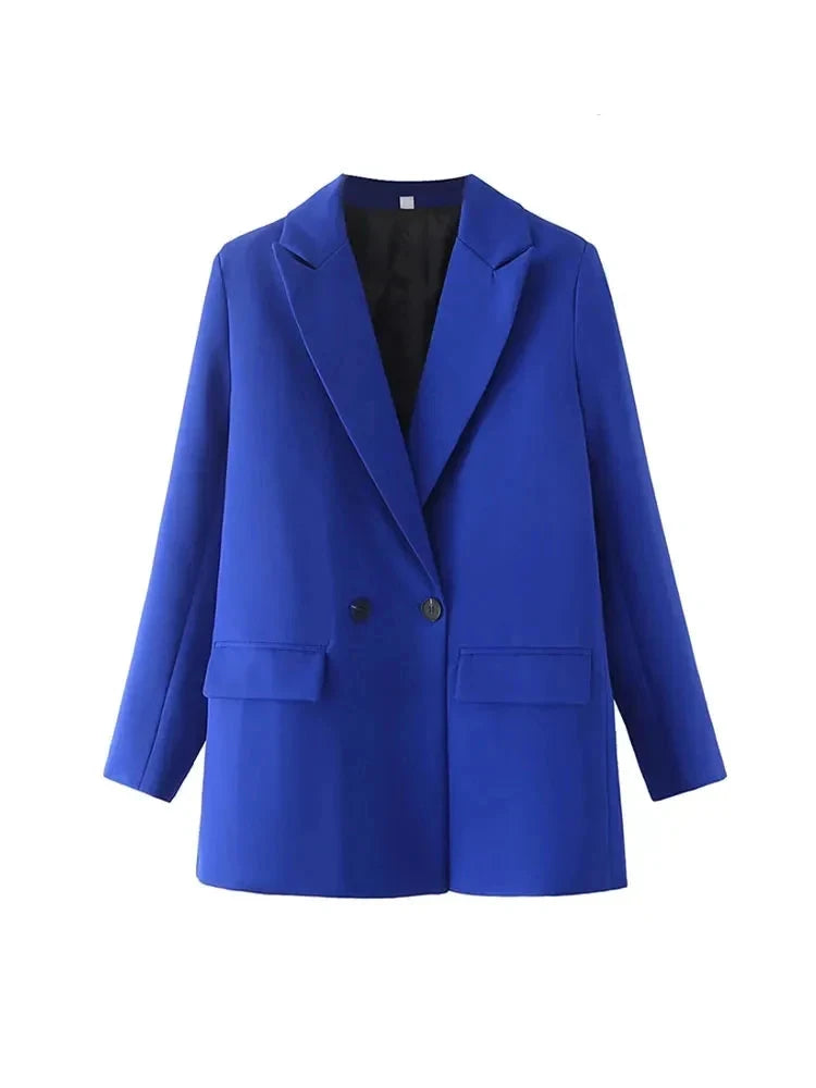 Chic Office Lady Double Breasted Blazer